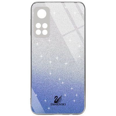 Чохол TPU+Glass Swarovski Full для Xiaomi Mi 10T / Mi 10T Pro Синій 56062