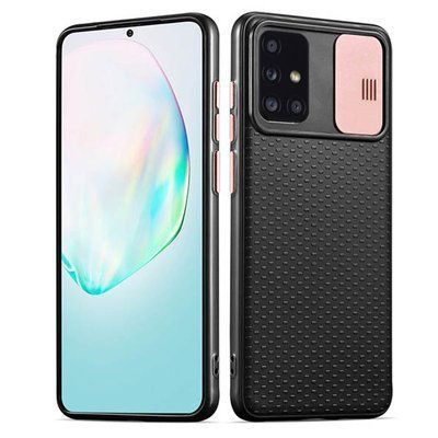 Чохол Camsh Black для Samsung Galaxy A51 Чорний / Rose Gold 44569