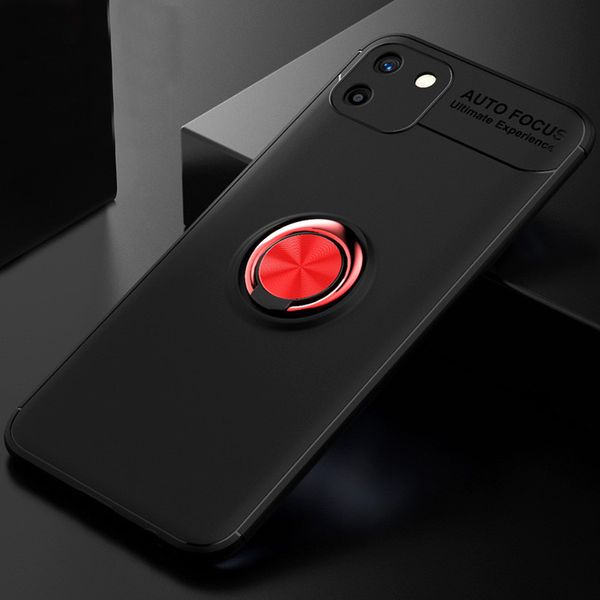 Чохол Din Color Magnet Ring для Realme C11 2020 Чорний / Червоний 52950