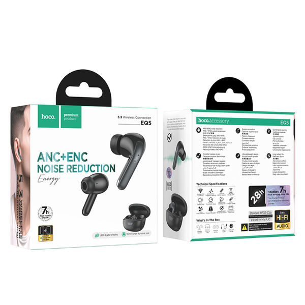 Бездротові навушники HOCO EQ5 ANC+ENC Black 86055