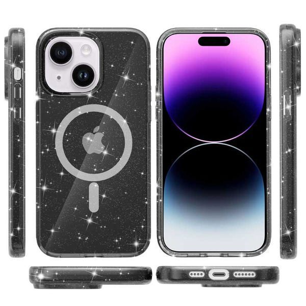 Чохол Galaxy Sparkle MagSafe для Iphone 15 Plus Black 81209
