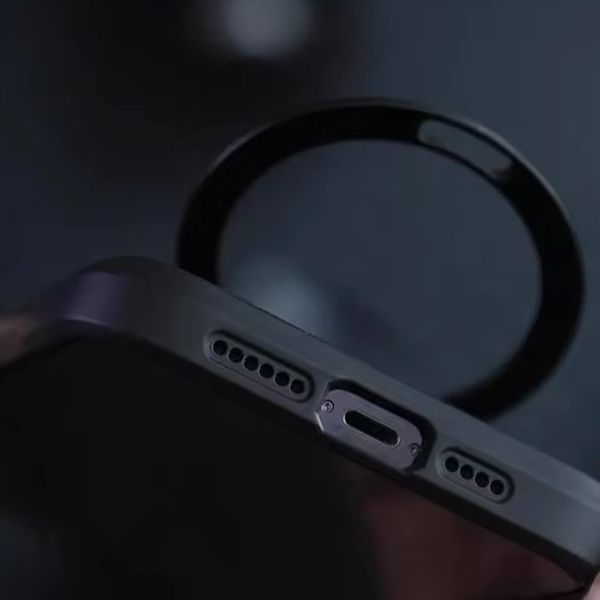 Чохол Metal Buttons MagSafe Carbon Ring для Iphone 14 Pro Max Чорний 84461