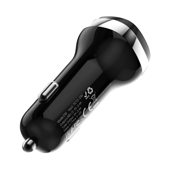 Автомобільний зарядний пристрій HOCO Z40 2USB Black 86267