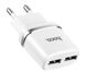 Сетевое зарядное устройство Hoco C12 Dual USB Charger 2USB / 2.4A White 55194 1