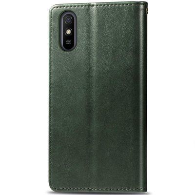 Чехол-книжка ETMA Gelan для Xiaomi Redmi 9A Зеленый 43261