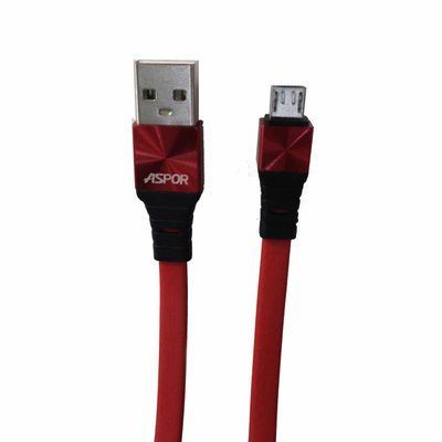 Кабель Aspor A158 USB to MicroUSB 2.4A 1.2м Червоний 36707