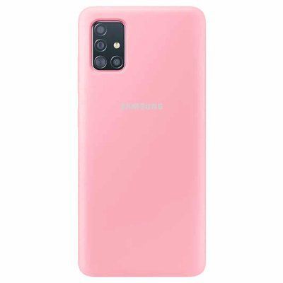 Чехол Silicone Cover для Samsung Galaxy A51 Розовый / Pink 39746