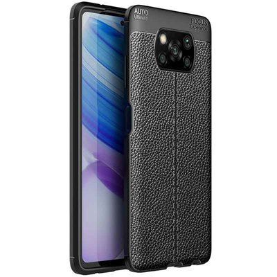 Чехол Imkoz с имитацией кожи для Xiaomi Poco X3 NFC / Poco X3 Черный 48172