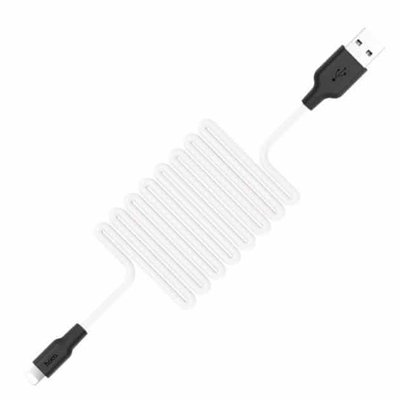 Кабель Hoco X21 plus Silicone USB - Lightning 2.4A 1м Black / White 36920