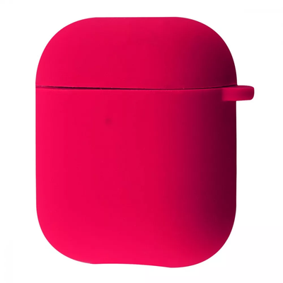 Чехол Silicone Case для Apple Airpods 1/2 Rose red 80210