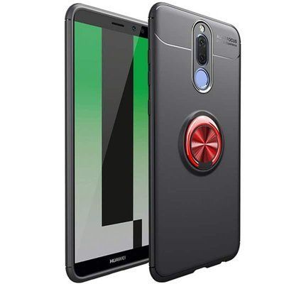 Чохол Din Color Magnet Ring для Xiaomi Redmi 8 / 8A Чорний / Червоний 38596