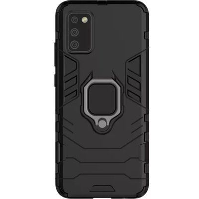 Протиударний чохол Transforme Ring для Samsung Galaxy A02s Чорний / Soul Black 55364