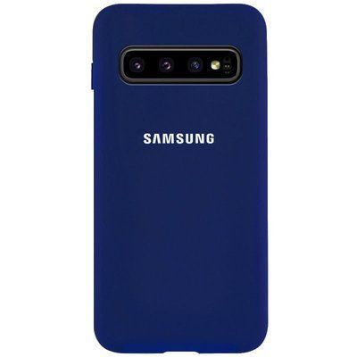 Чехол Silicone Cover для Samsung Galaxy S10 G973 Темно-синий / Midnight blue 54803