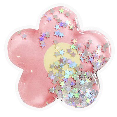 Держатель для телефона PopSockets круглый liquid shine Цветок / Оранжевый 47606