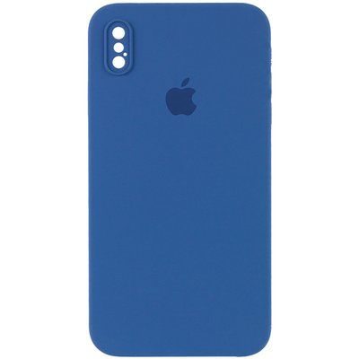 Чохол Silicone Case Square для Iphone X / XS Синій / Navy blue 53339