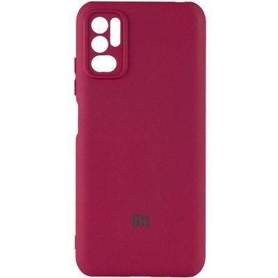 Чохол Silicone Cover Camera для Xiaomi Redmi Note 10 5G / Poco M3 Pro Бордовий / Marsala 56920