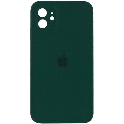Чехол Silicone Case Square для Iphone 11 Dark Green 60743