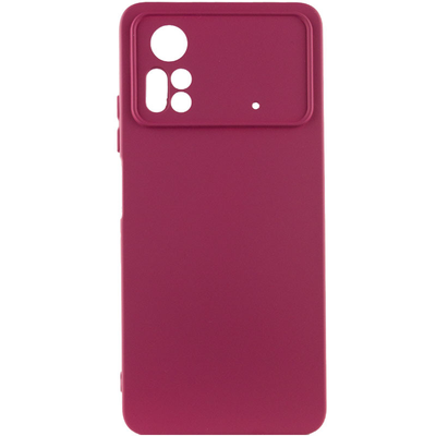 Чехол Silicone Lakshmi A Full Camera для Xiaomi Poco X4 Pro 5G Бордовый / Marsala 66483