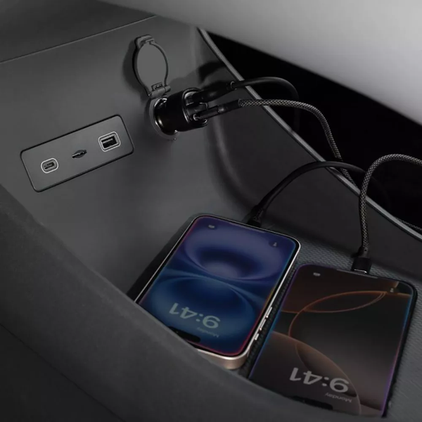 Автомобільний зарядний пристрій Proove Flash 48W (Type-C + USB) Black 88586