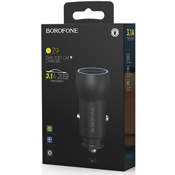 Автомобильное зарядное устройство Borofone BZ9 2USB / 3.1A Black 65023