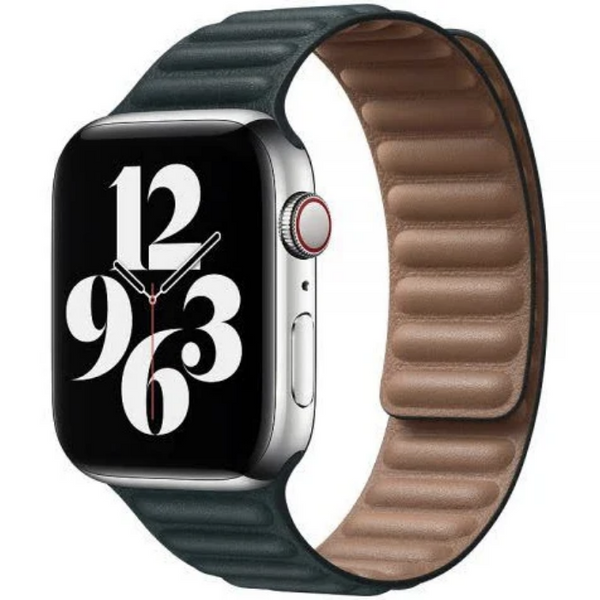 Ремінець Leather Link для Apple Watch 38/40/SE 40/41 mm Зелений / Sequoia Green 60220