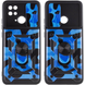 Противоударный чехол Camsh Serg Ring Camo для Xiaomi Redmi 10C / Poco C40 Синий / Army Blue 63972