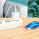 Мережевий зарядний пристрій HOCO C105A USB+Type-C PD20W+QC3.0 White 87372 2