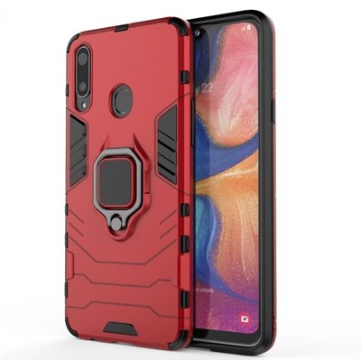 Противоударный чехол Transforme Ring для Samsung Galaxy A20s 2019 A207 Red 57383