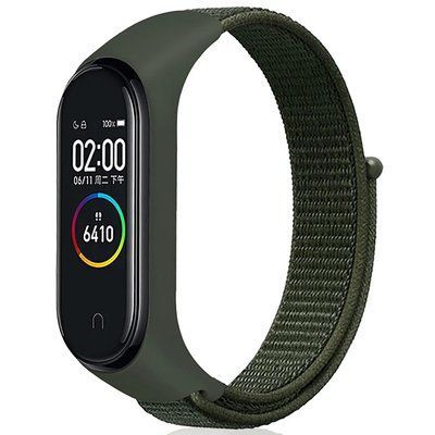 Ремешок Nylon для Xiaomi Mi Band 3/4/5/6 Зеленый 52341