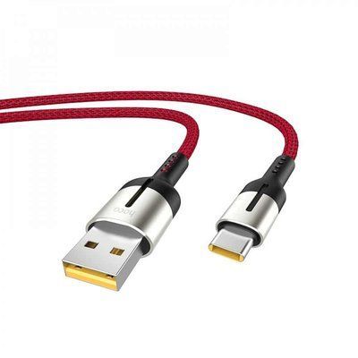 Кабель Hoco U68 Gusto USB to Type-C 5A 1.2м Red 38273