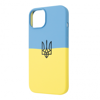 Чехол патриотический Silicone Case для Iphone 14 Plus Флаг Украины 68796