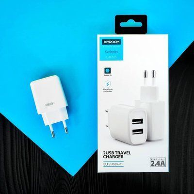 Мережевий зарядний пристрій Joyroom Su Series L-M 126+ кабель MicroUSB 1USB 2.4A White 36759