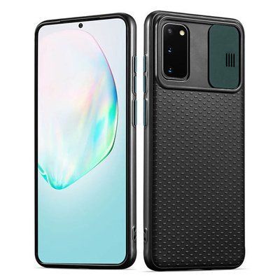 Чехол Camsh Black для Samsung Galaxy S20 Черный / Темно-зеленый 59376