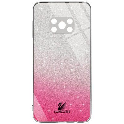 Чохол TPU+Glass Swarovski Full для Xiaomi Poco X3 NFC / Poco X3 Pro Малиновий 55975