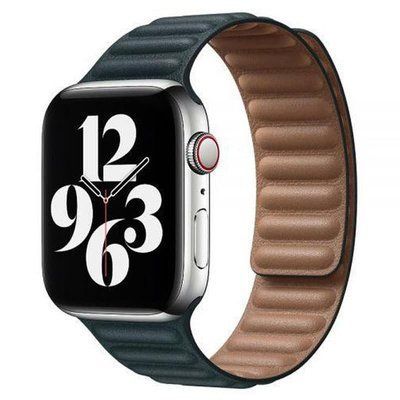 Ремешок Leather Link для Apple Watch 38/40/SE 40/41 mm Синий / Navy blue 42761