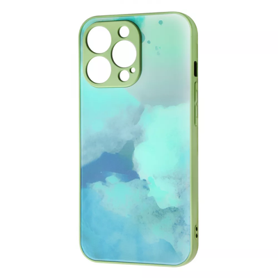 Чохол TPU+Glass Bright NoLogo для Iphone 13 Pro Mint green 65225