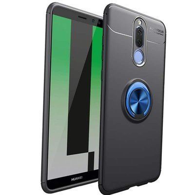 Чохол Din Color Magnet Ring для Xiaomi Redmi 8 / 8A Чорний / Синій 38597