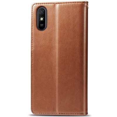 Чехол-книжка ETMA Gelan для Xiaomi Redmi 9A Коричневый 43262
