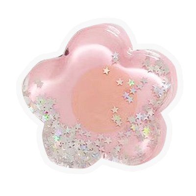 Держатель для телефона PopSockets круглый liquid shine Цветок / Розовый 47607