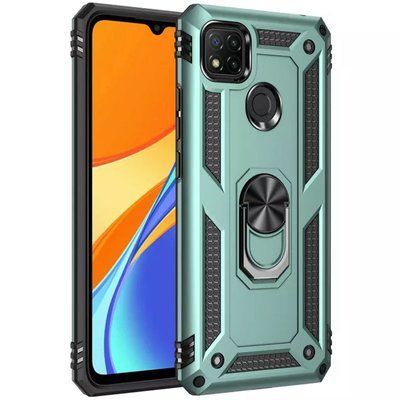 Протиударний чохол Serg Magnet Ring для Xiaomi Redmi 9C / Redmi 10A Зелений 59030