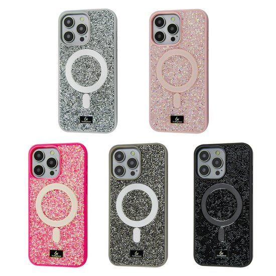 Чохол Bling Diamond MagSafe для Iphone 16 Pro Gray