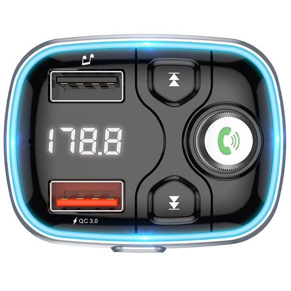 Автомобильный FM модулятор Borofone BC32 Bluetooth 2USB / 3A Black 65024