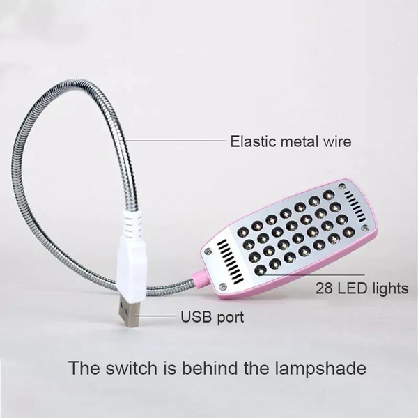 Лампа USB Led JF-13 Pink 83976