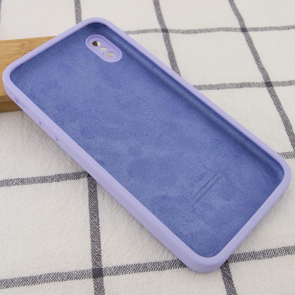 Чехол Silicone Case Square для Iphone X / XS Сиреневый / Dasheen 533340