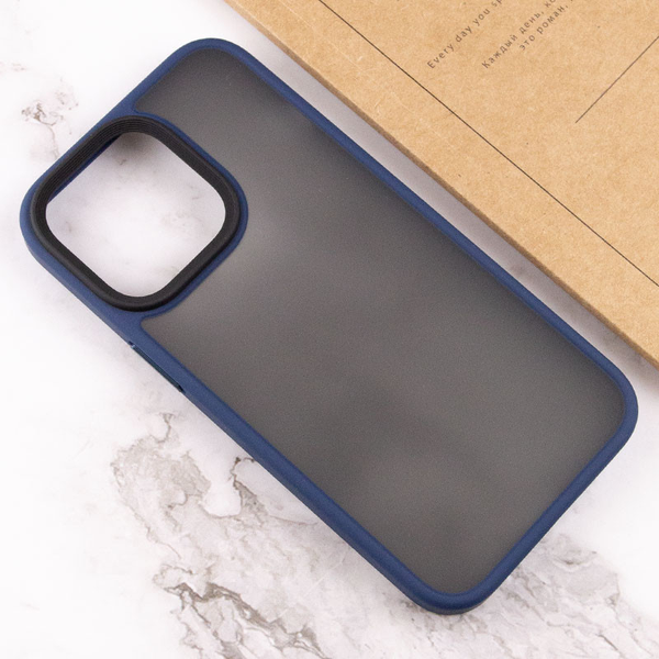 Чехол Metal Buttons для Iphone 13 Pro Синий 63421