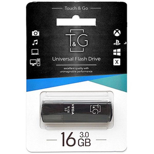 Флеш-память T&G Vega 121 16GB Black 82114