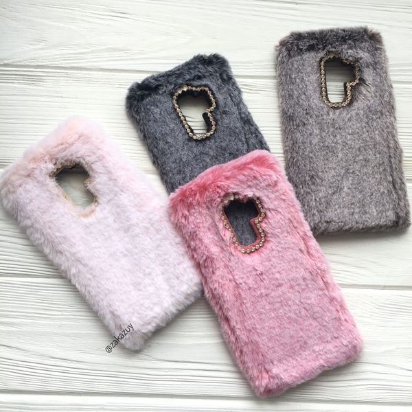 Чехол с меха Пушистик для Samsung G965 Galaxy S9 Plus Pink 33024