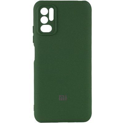 Чохол Silicone Cover Camera для Xiaomi Redmi Note 10 5G / Poco M3 Pro Зелений / Dark green 56922