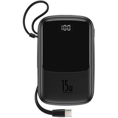 Внешний аккумулятор Baseus Q Pow Digital Display 3A 10000 mAh 15W With Type-C Cable Black 61038