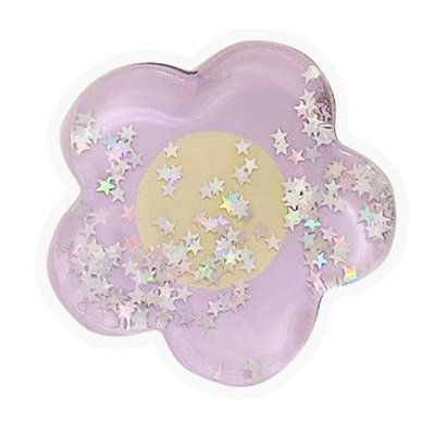 Держатель для телефона PopSockets круглый liquid shine Цветок / Сиреневый 47608
